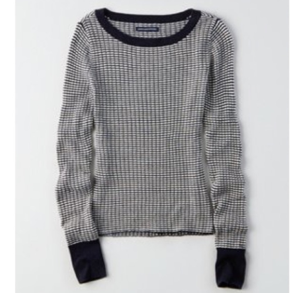 Striped knit pullover